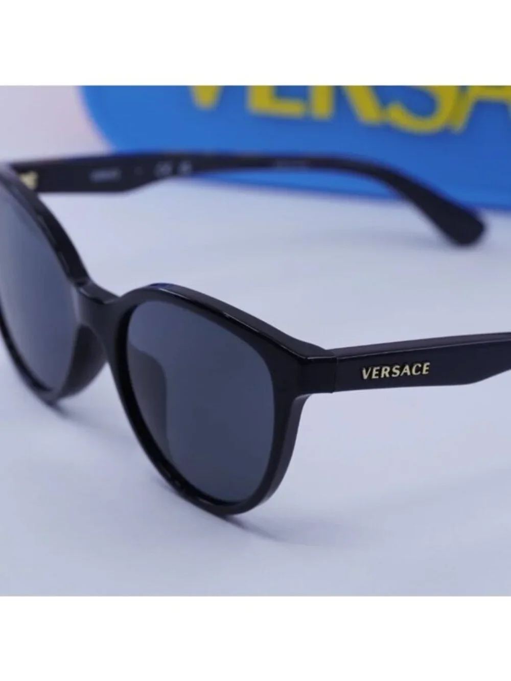 Versace Kids VK4427U GB1/87 Cat Eye Sunglasses - Black/Dark Grey